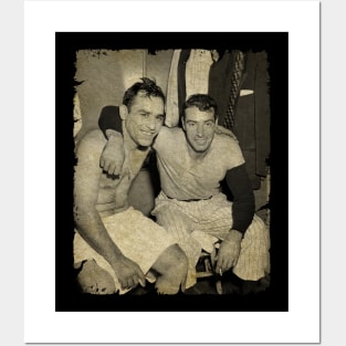 Yogii Berra and Joe DiMaggio - In the Changing Room Posters and Art